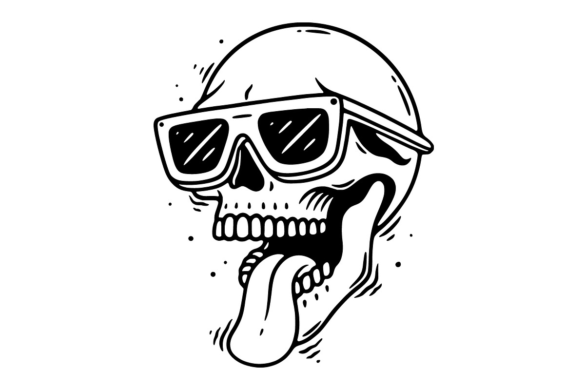 Cool Skull Illustration, an Object Illustration by Decoconio Design (Photo 2 of 3)