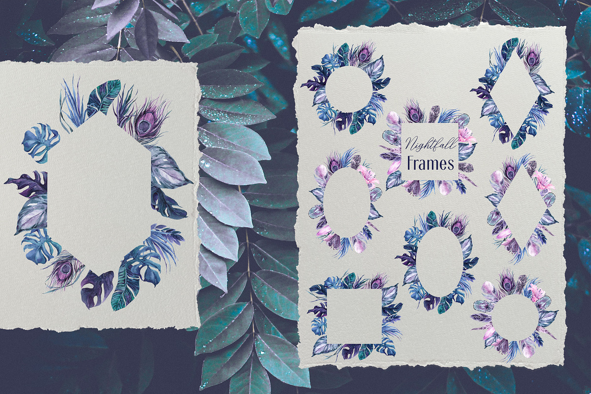 Nightfall Tropics Watercolor Set, an Illustration by Cat In Colour (Photo 9 of 11)