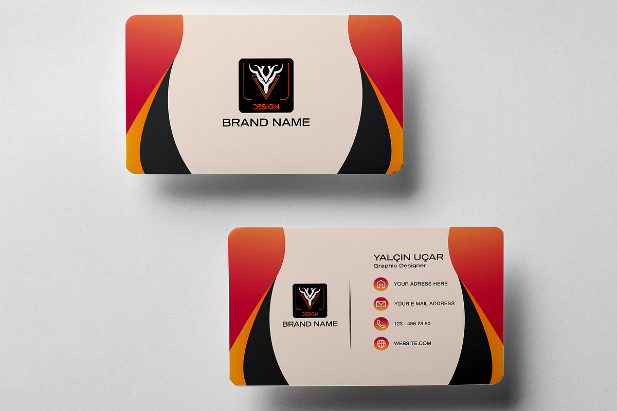 Modern Business Card Design Template, a Business Card Template by YUDesignStore (Photo 4 of 4)