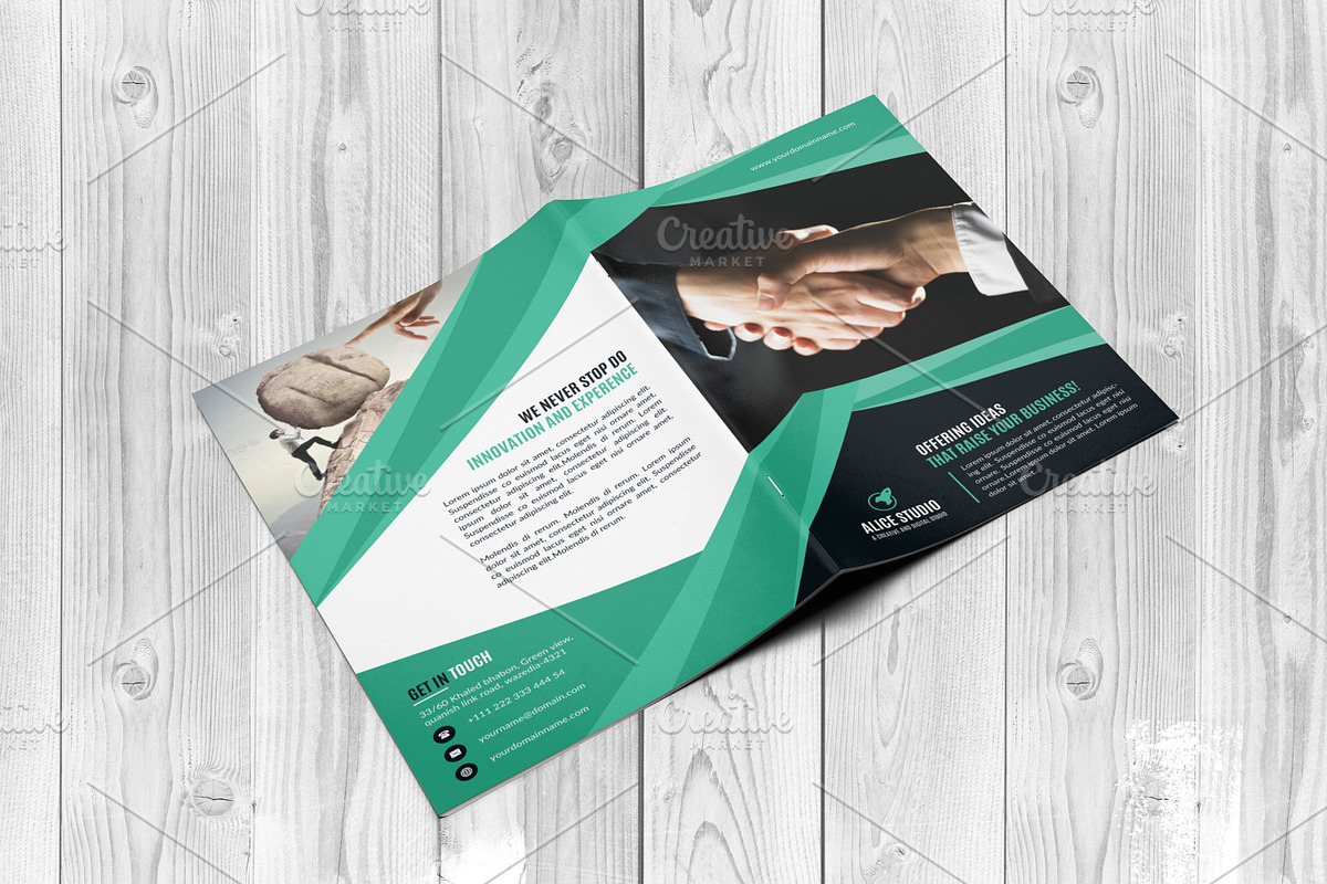 Corporate Bi-Fold Brochure Template, a Brochure Template by Alice_s (Photo 8 of 9)