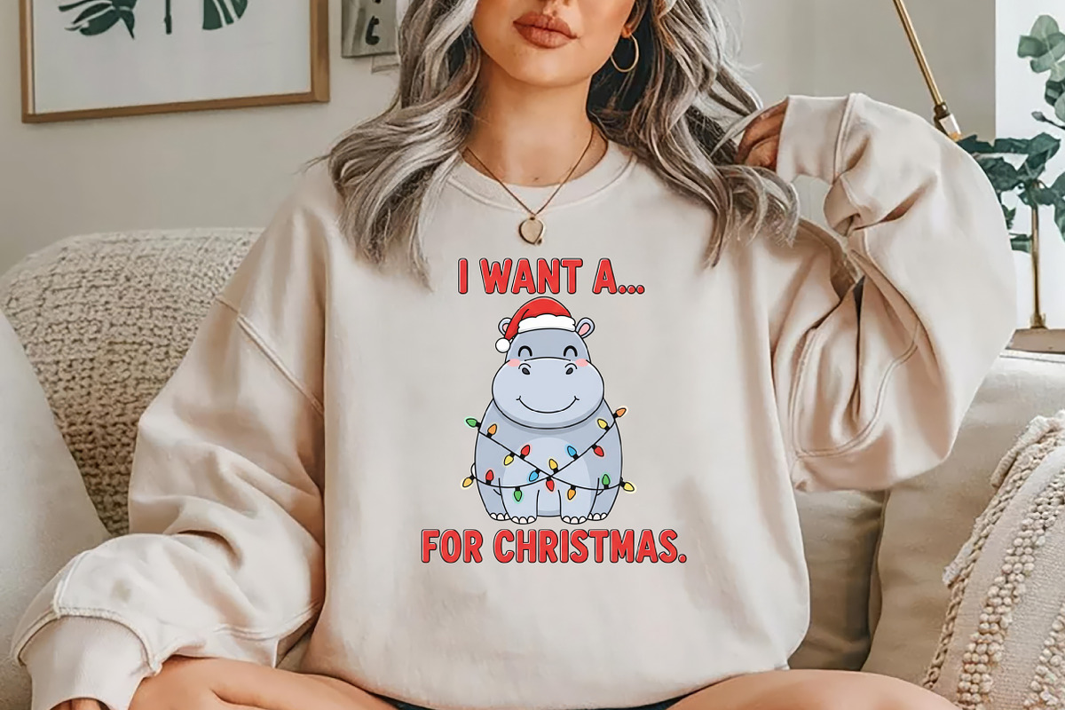 I Want a Hippopotamus for Christmas, a Seasonal Illustration by Layerology (Photo 3 of 4)