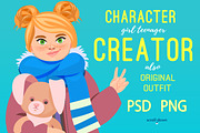 teenager CHARACTER CREATOR (PSD), a Person Illustration by Mandarinkas art (Thumbnail 1 of 6)