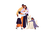 Happy hugging families set, a Person Illustration by PaperTrident (Thumbnail 5 of 6)