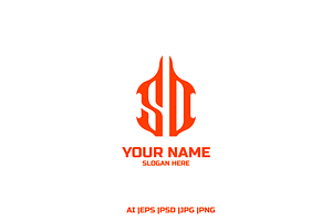 SD4 MONOGRAM, a Branding & Logo Template by mwh_design
