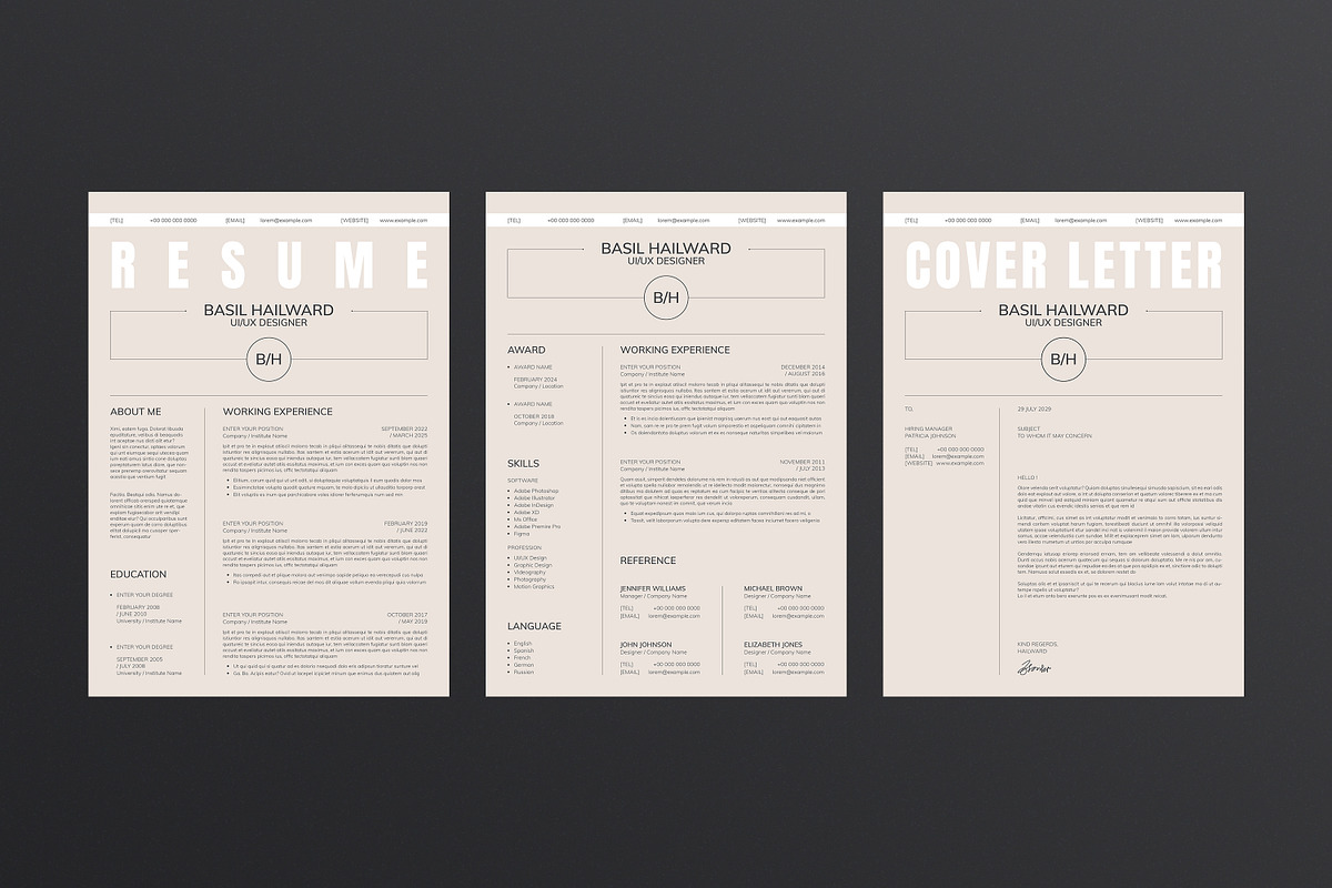Minimal Resume Template CV, a Resume Template by Studio Temply (Photo 2 of 6)