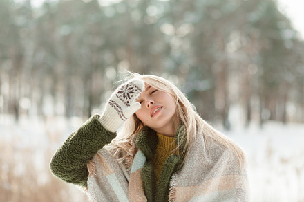 Pretty woman, winter time, a Person Photo by Kolomiyets Viktoriya