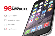 98 perfect iPhone 6 mockups, an iPhone Mockup by Shakuro (Thumbnail 1 of 6)