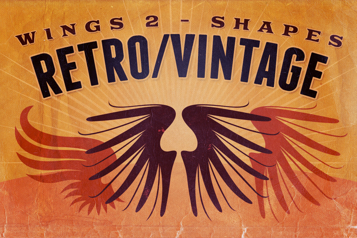 Retro/Vintage shapes - Wings 2
