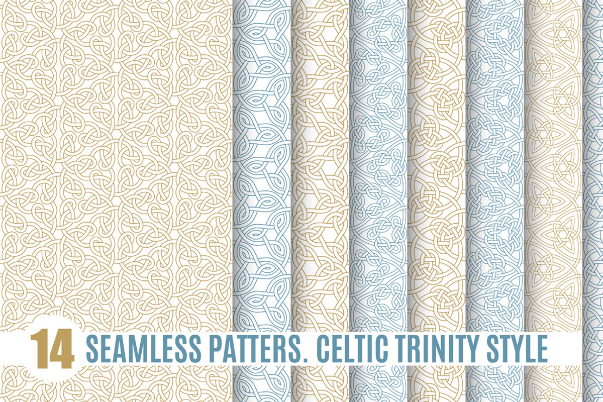 Seamless patterns in celtic style, a Pattern Graphic by RevelStockart (Photo 1 of 15)