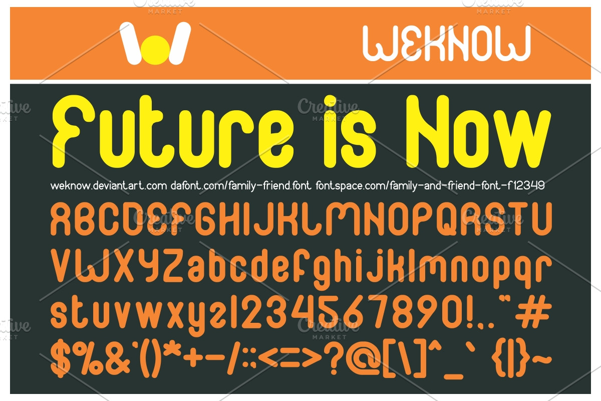 family and friend font preview 4