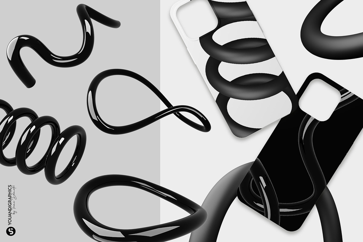 Neo Forms Abstract 3D Elements, a Graphic by Youandigraphics (Photo 6 of 15)