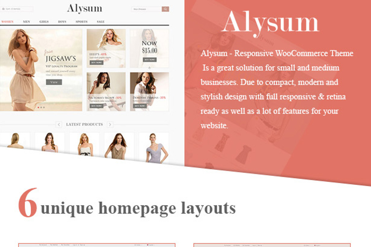 Alysum-Responsive WooCommerce Theme, a WordPress Template by ArrowTheme (Photo 2 of 2)