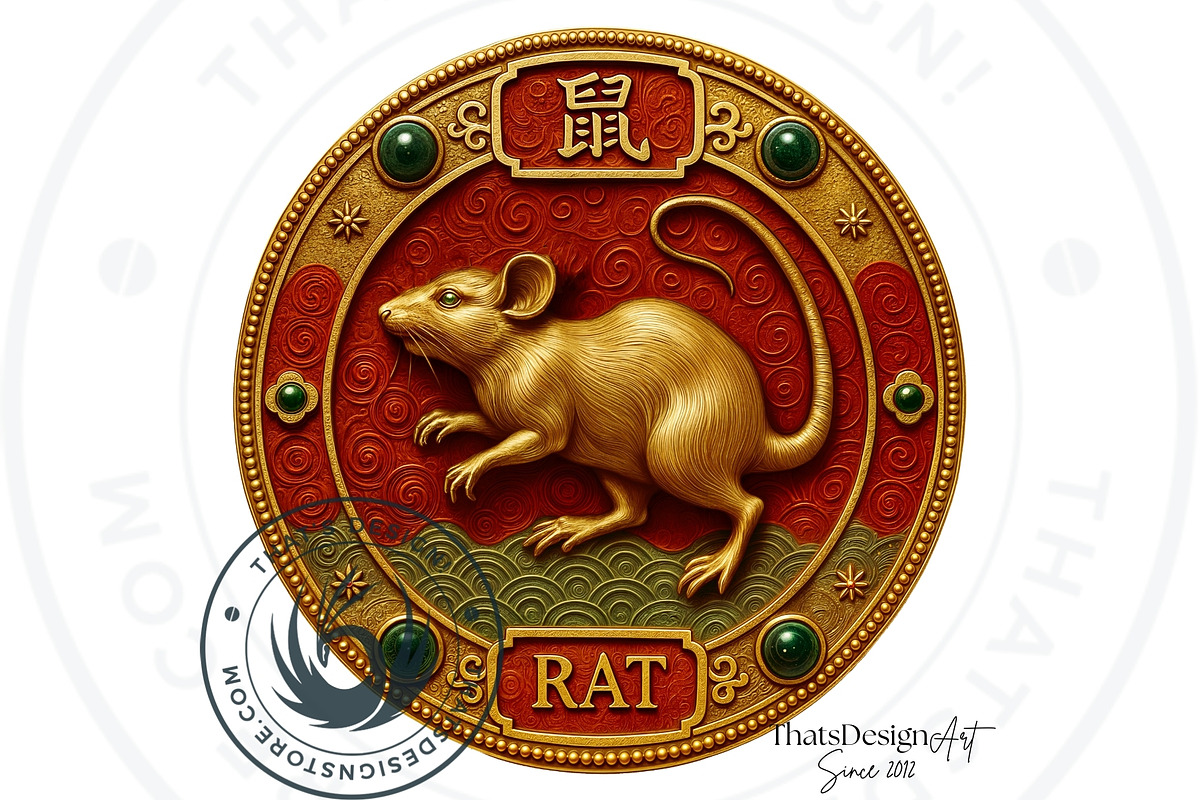 Chinese zodiac Clipart set V2, a Decorative Illustration by ThatsDesignArt (Photo 8 of 10)