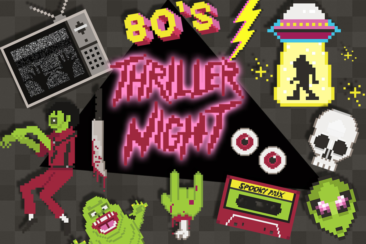 80's Night Thriller Pixel Art Set, an Education Illustration by Dapper Dudell (Photo 1 of 3)