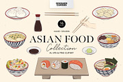 Asian Food Illustrations, an Object Graphic by DesignerCandies (Thumbnail 1 of 4)