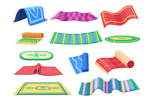 Cartoon cozy carpets. Various floor, an Object Illustration by LadadikArt