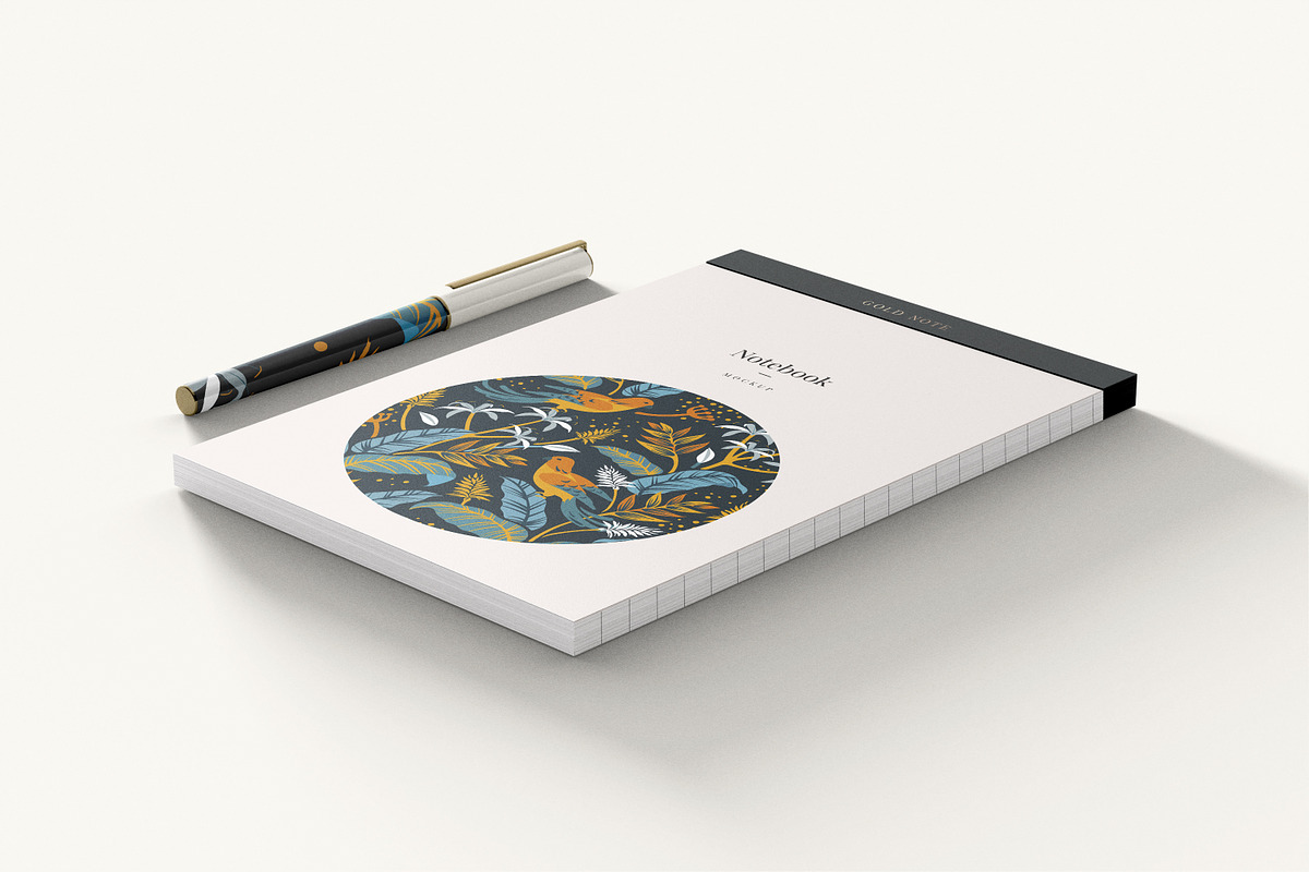 Notepad & Pen Mockup Kit, a Books & Magazine Mockup by Catkie - Digital Art (Photo 6 of 7)