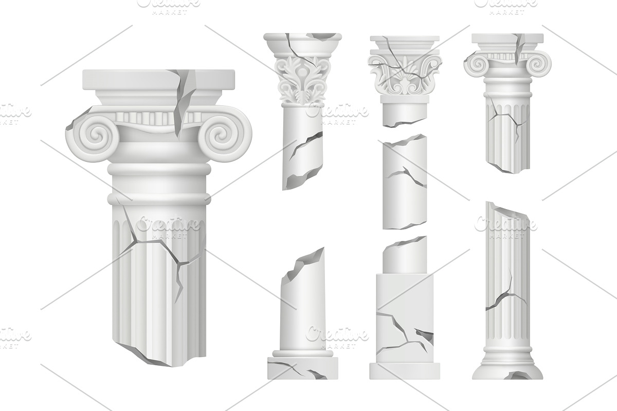 Broken pillars. Authentic columns, a Background Graphic by Onyx