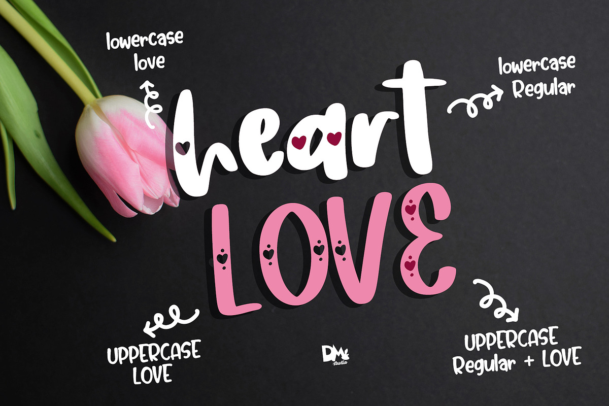 Heart Love - Lovely Font Duo preview 6
