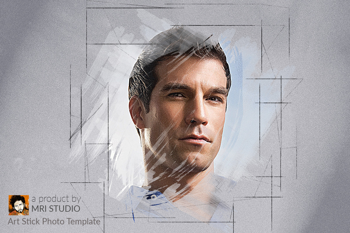 Art Stick Photo Template, an Action Add-On by MRI STUDIO (Photo 3 of 6)