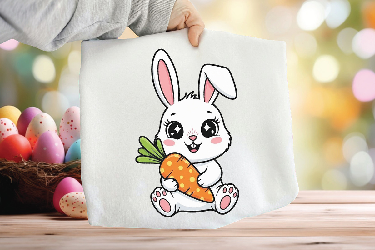 Bunny Rabbit Carrot Easter Day PNG, an Illustration by CraftArtStudio (Photo 1 of 4)