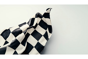 Black and white checkered flag, a Sport Illustration by Sergey Kotenev