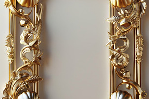 Gold decorative frame, an Arts & Entertainment Photo by Handmadefont