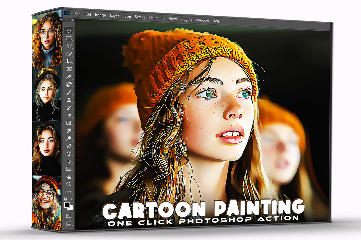 Ultra Cartoon Paint Photoshop Action, an Action Add-On by one-touch (Photo 1 of 10)