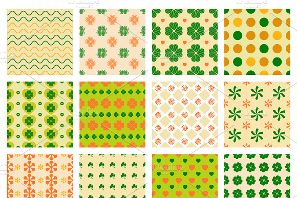 Seamless Patterns With Clover