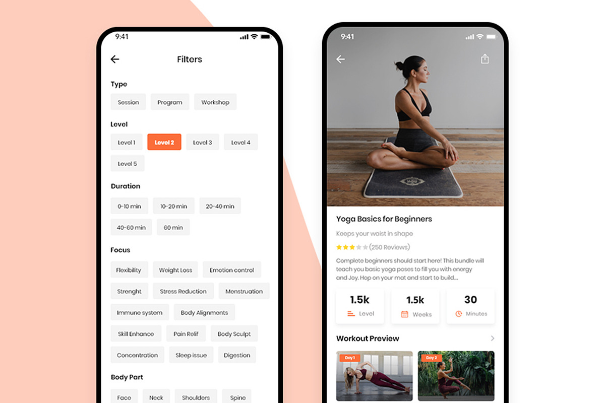 Smile Yoga UI Kit, an UI Kit Template by SyalUIUX (Photo 9 of 11)