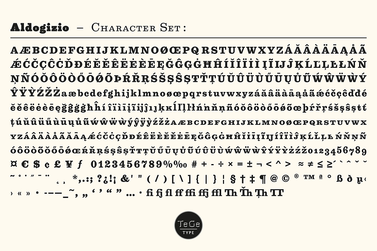 Aldogizio, a Serif Font by TeGeType foundry (Photo 7 of 7)