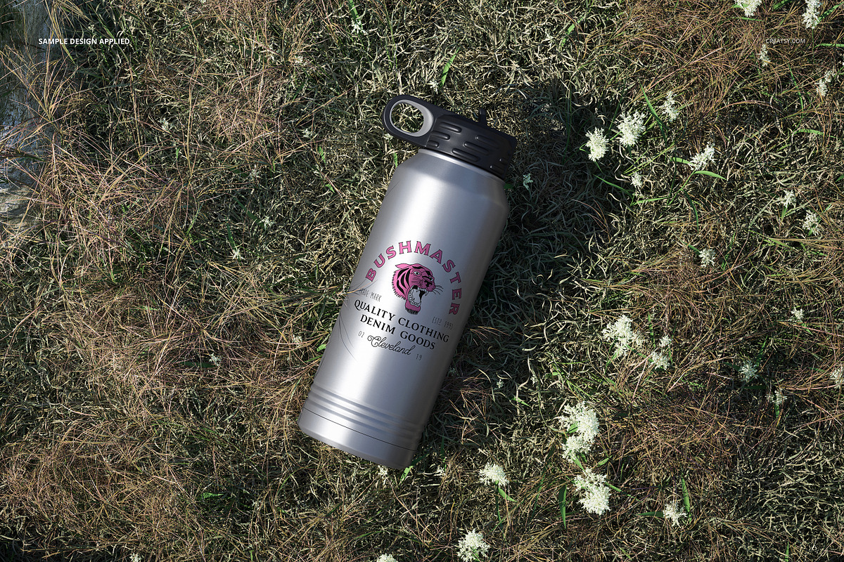 S. Steel 32 oz. Water Bottle Mockup, a Product Mockup by creatsy5 (Photo 8 of 12)