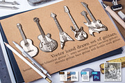 Acoustic and electric guitars set, an Object Illustration by CatMadePattern (Thumbnail 1 of 2)