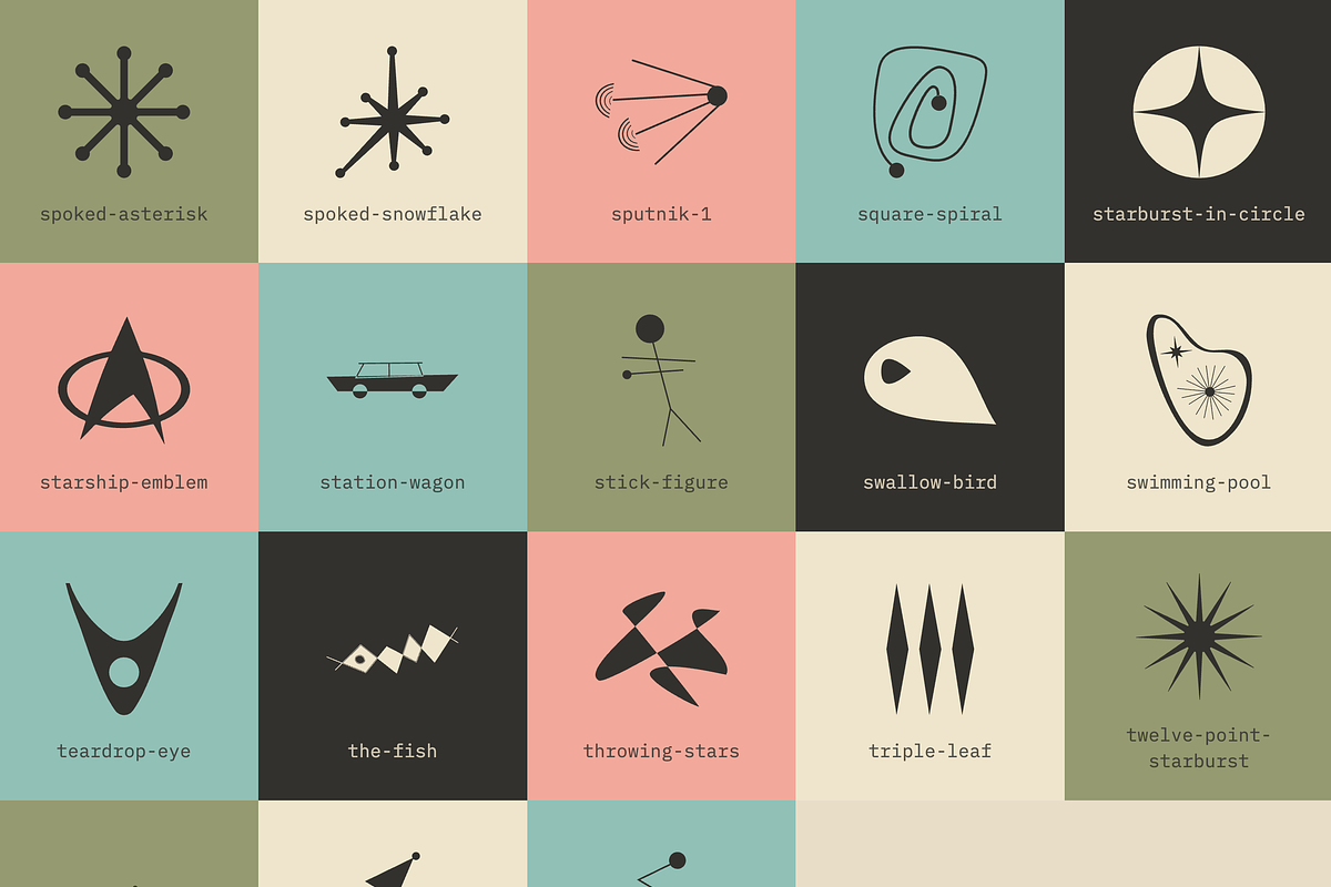 Midcentury Modern SVG Icons, an Outline Icon by Pacific Modern Art (Photo 4 of 9)