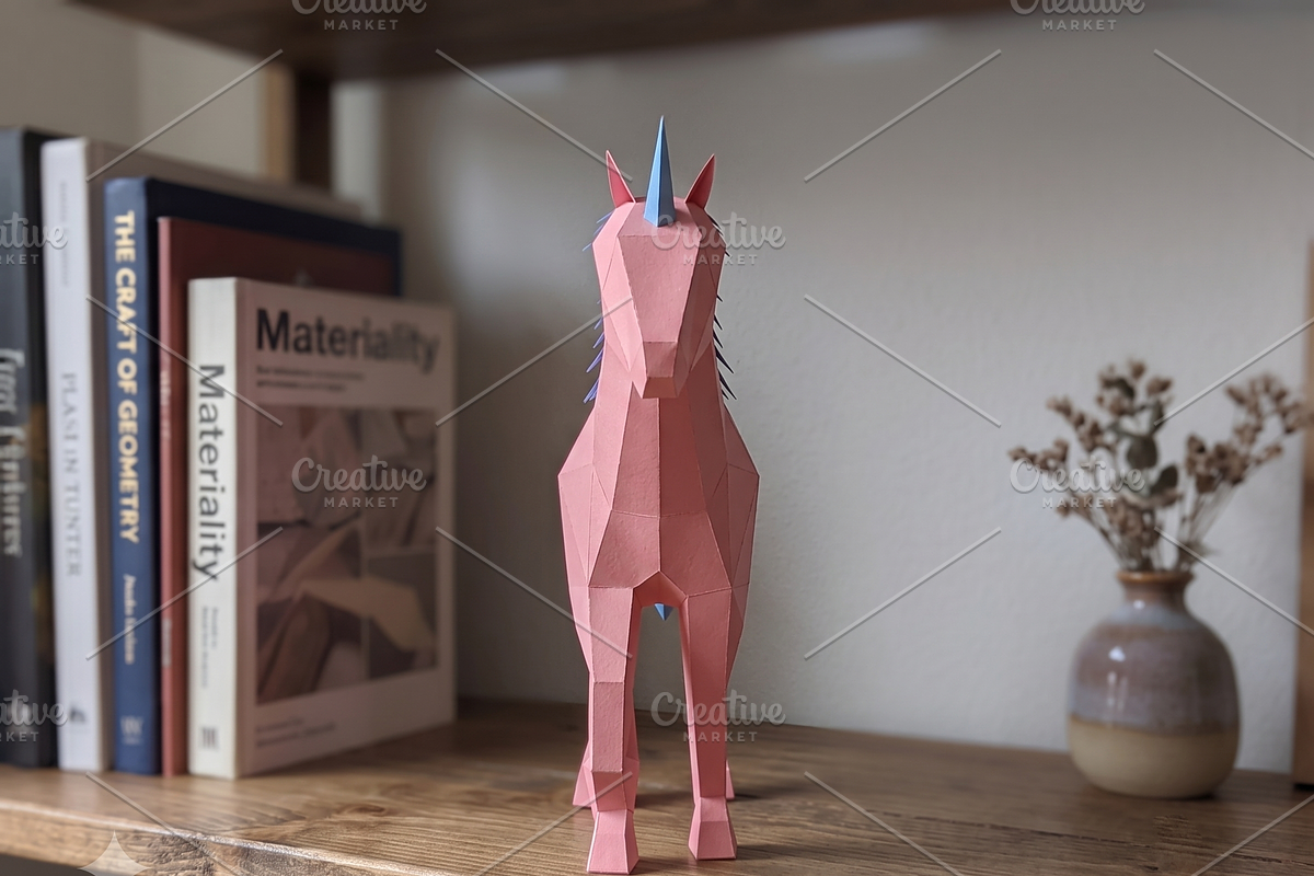 Unicorn sculpture - 3d papercraft, a Card Template by PAPER amaze (Photo 2 of 4)
