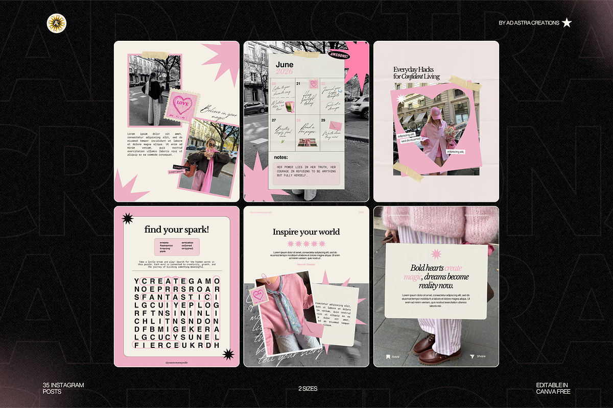 ROSALYN | Instagram Templates, a Social Media Template by Ad Astra Creations (Photo 2 of 5)