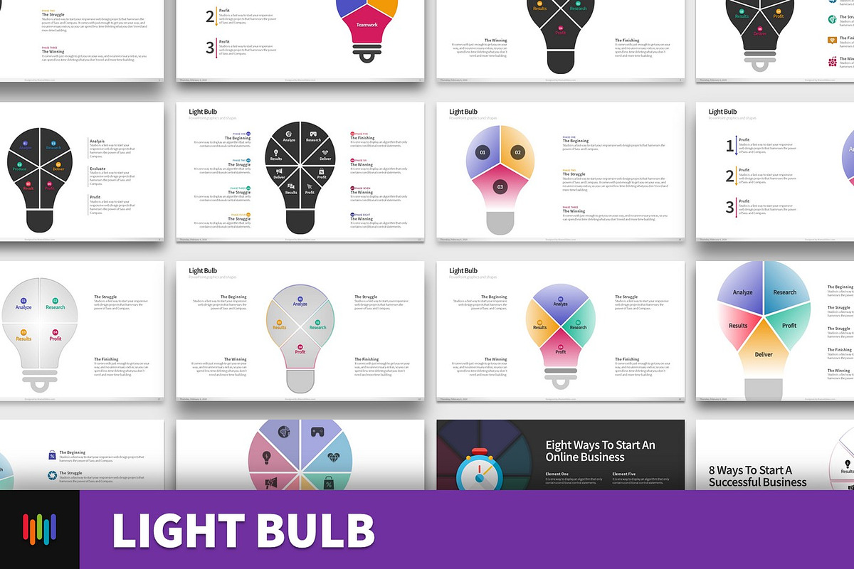 Light Bulb PowerPoint Templates, a Presentation Template by Warna Works (Photo 1 of 10)