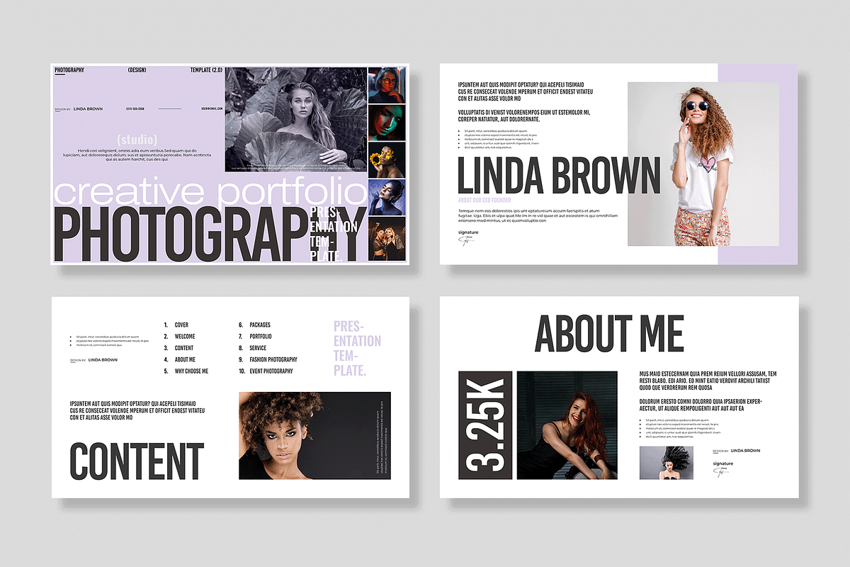 Photography Portfolio Presentation, a Presentation Template by MightyDesign (Photo 2 of 8)