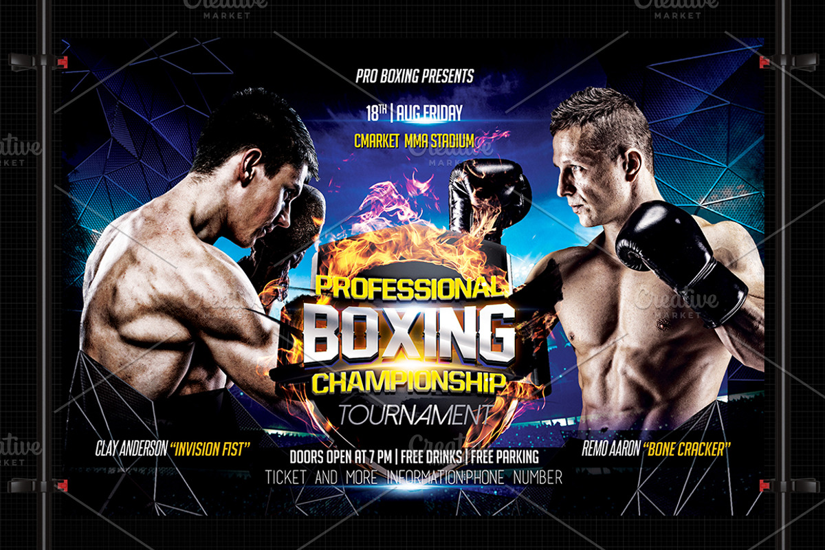 Boxing Night Flyer Template, a Flyer Template by Basez Flyers (Photo 1 of 4)