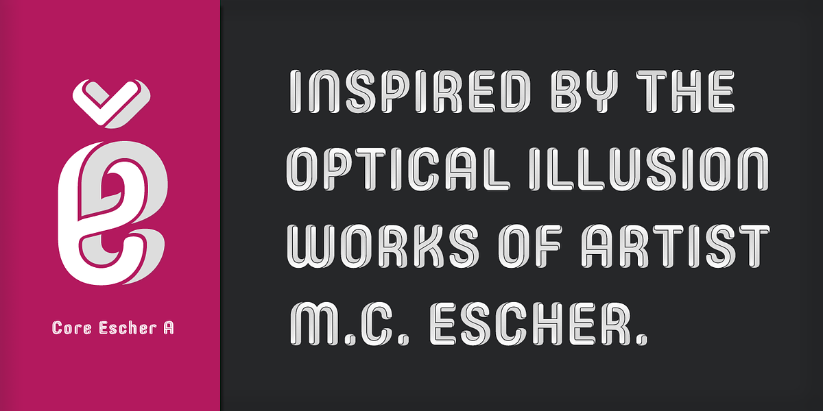 Core Escher, a Sans Serif Font by S-Core (Photo 2 of 8)