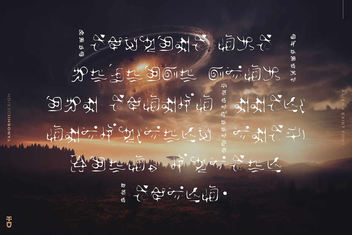 Aliens Exist - Font, a Symbol Font by TANOSHII DESIGN (Photo 2 of 8)