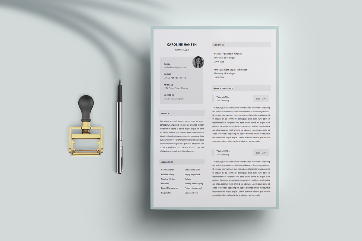 Resume and Cover Letter Template, a Resume Template by Leo Resume (Photo 1 of 7)