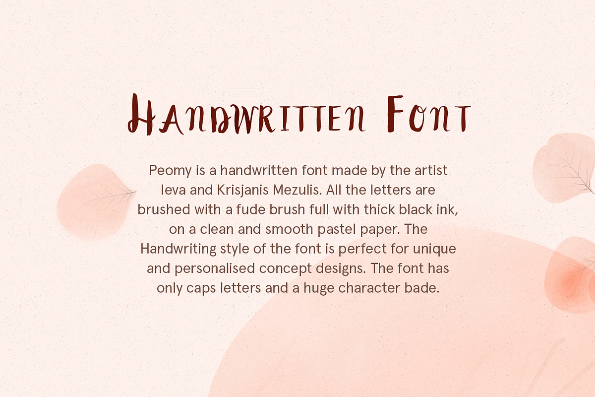 Peomy Simple Script Font preview 5