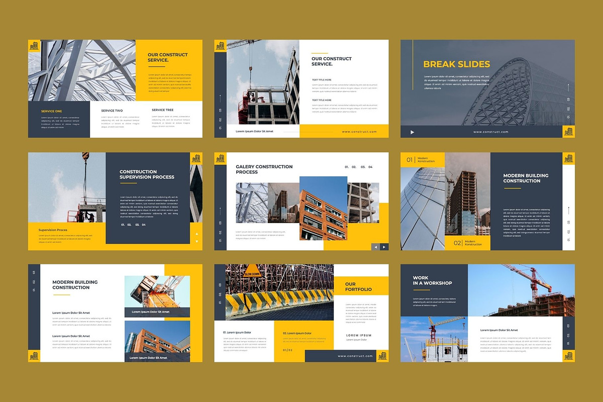 CONSTRUCT Business PowerPoint, a Presentation Template by Rizki Herdian (Photo 4 of 6)