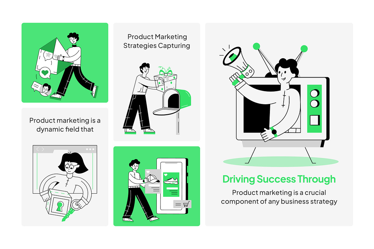 Product Marketing Illustration Set, a Person Illustration by Vectors Market (Photo 3 of 7)