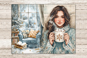 Cozy Winter Junk Journal Pages, a Person Illustration by GlamArtZhanna (Thumbnail 2 of 10)