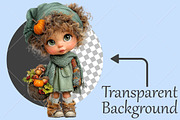 Whimsical Fall Autumn Kids Clipart, a Seasonal Illustration by Canvas Craft (Thumbnail 2 of 10)
