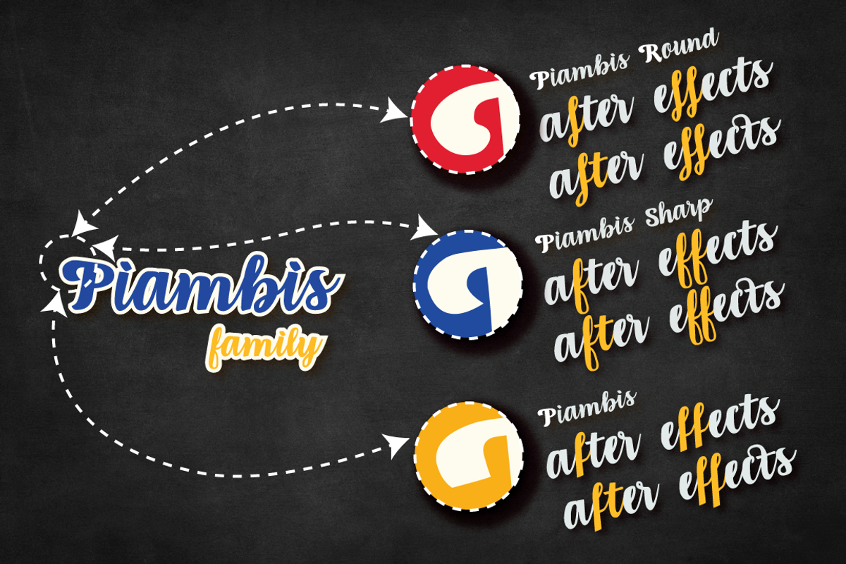 Piambis Family | three fonts incl. preview 2