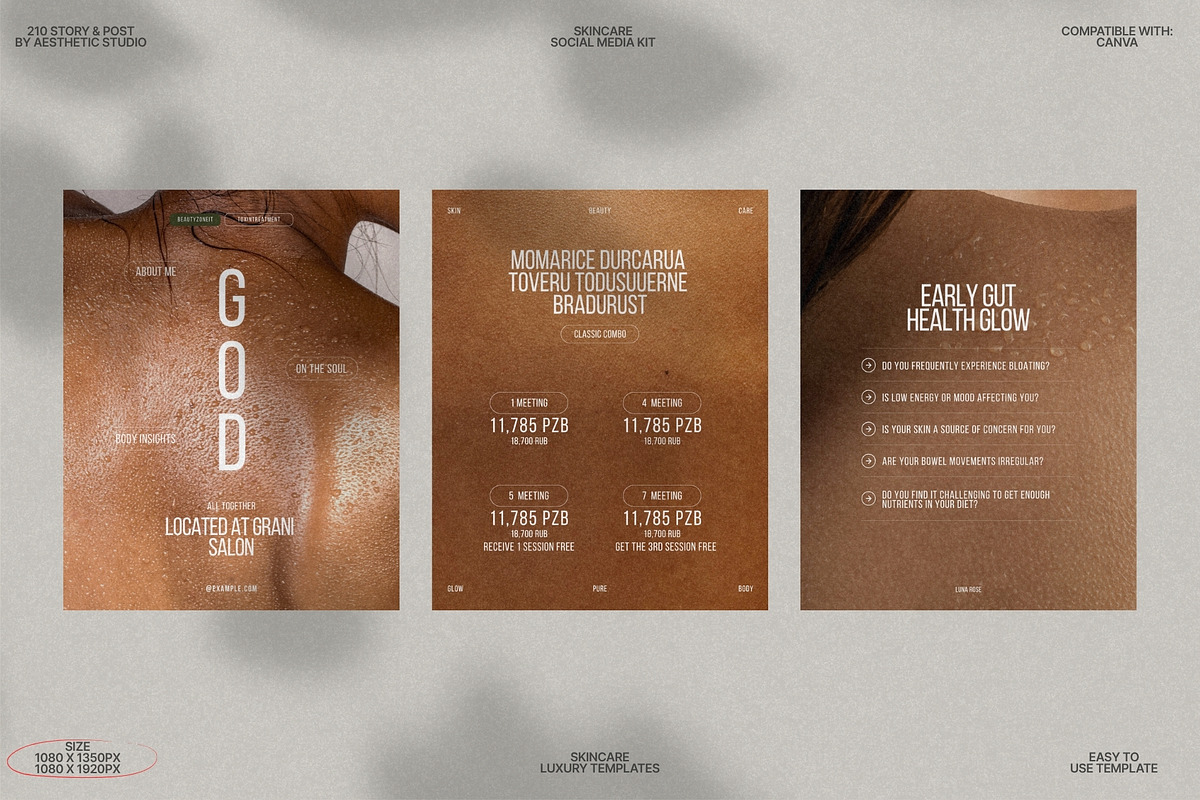 Elegant Skincare Bundle in Canva preview 8