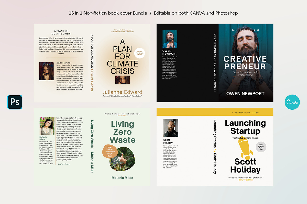 Non-fiction Book Cover Design BUNDLE, a Templates & Theme by September 5th (Photo 16 of 18)